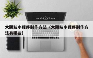 茌平大颗粒小程序制作方法（大颗粒小程序制作方法有哪些）